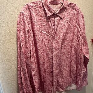 Robert Graham Pink Textured Shirt Size 4XL
